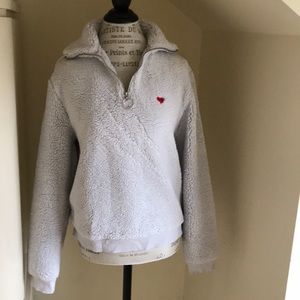 COPY - TOPSHOP fleece quarter zip